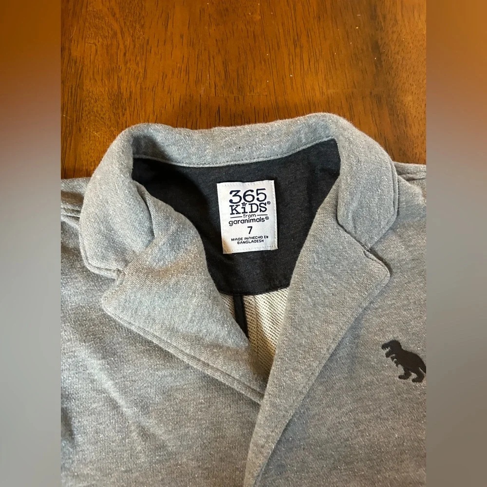 Gray Knit Blazer Jacket | Boys Size 7 | Comfort & Stretch